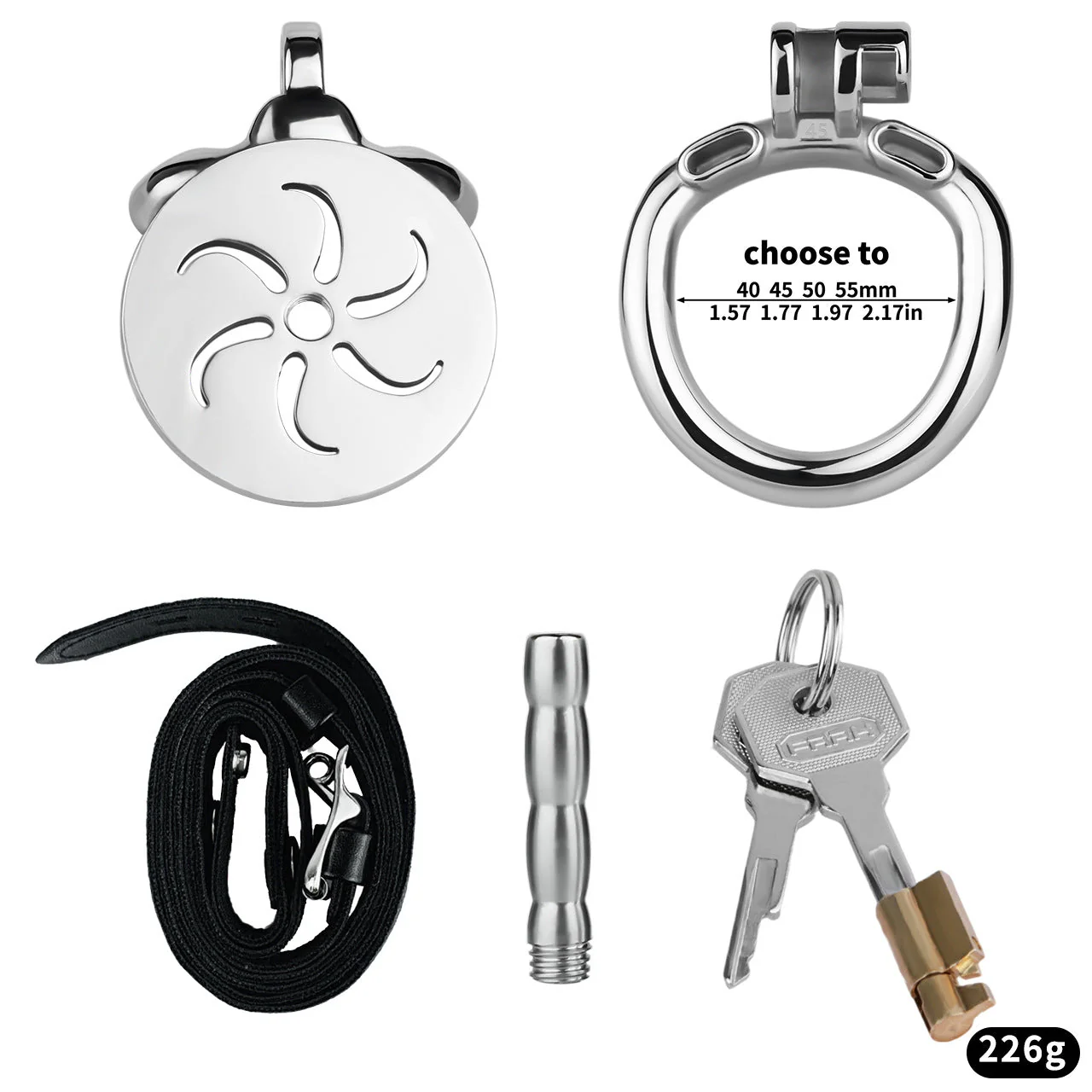 Wind and Fire Wheel Flat Chastity Cage - Image 2
