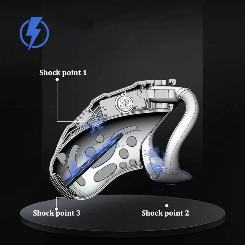 Wireless Remote Control Electric Shock Chastity Cage - Image 4