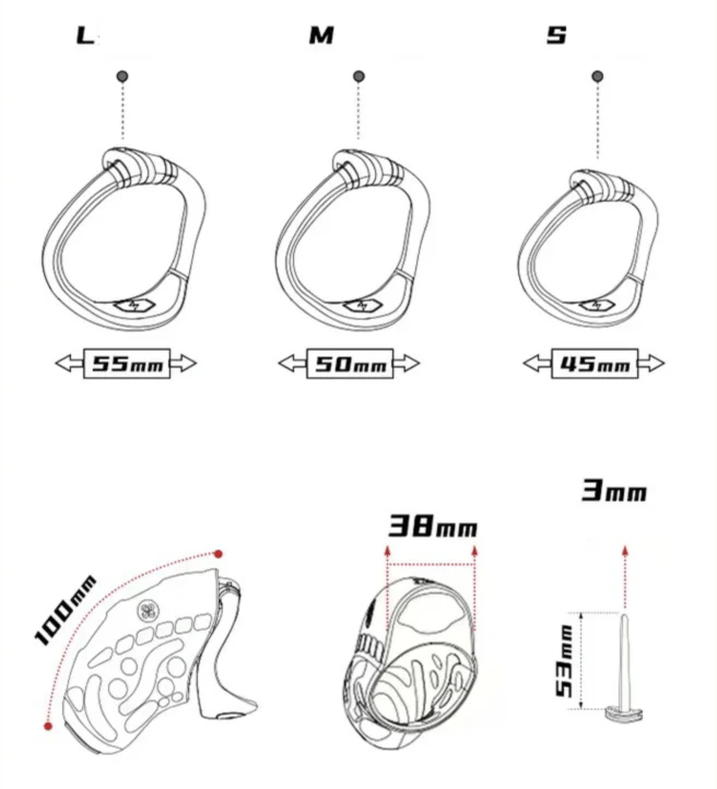Wireless Remote Control Electric Shock Chastity Cage - Image 8