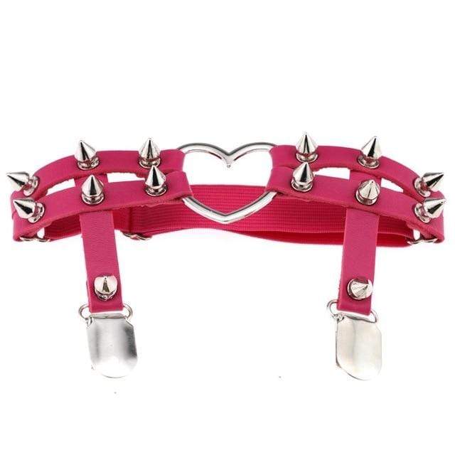 Women's Studded Bondage Garter Belt - Image 3
