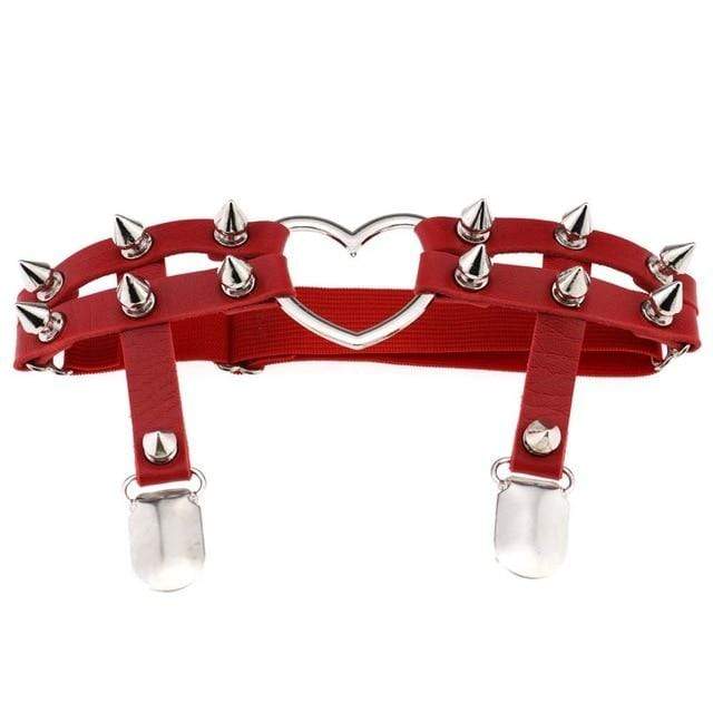 Women's Studded Bondage Garter Belt - Image 5