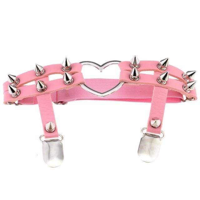 Women's Studded Bondage Garter Belt - Image 7