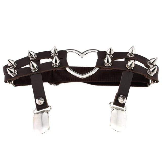 Women's Studded Bondage Garter Belt - Image 9